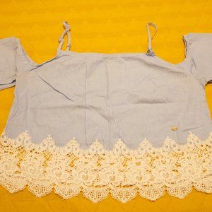 GUESS stripped crop top